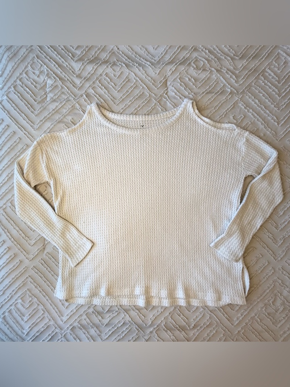 AEO Soft & Sexy Plush Cold Shoulder Top | XS